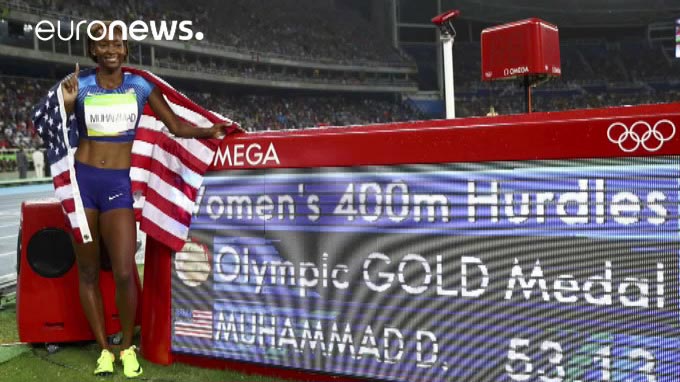 American Dalilah Muhammad wins Olympic gold in women’s 400-meter hurdles
