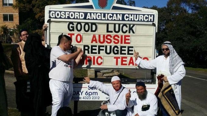 Far-right group storms an Australian church service, mocks Muslims