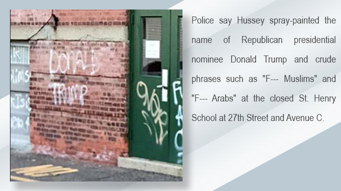 Bayonne man accused of anti-Muslim/Trump graffiti due in court Nov. 14