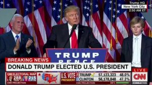 A gracious Donald Trump claims victory but promises to unite the nation as president