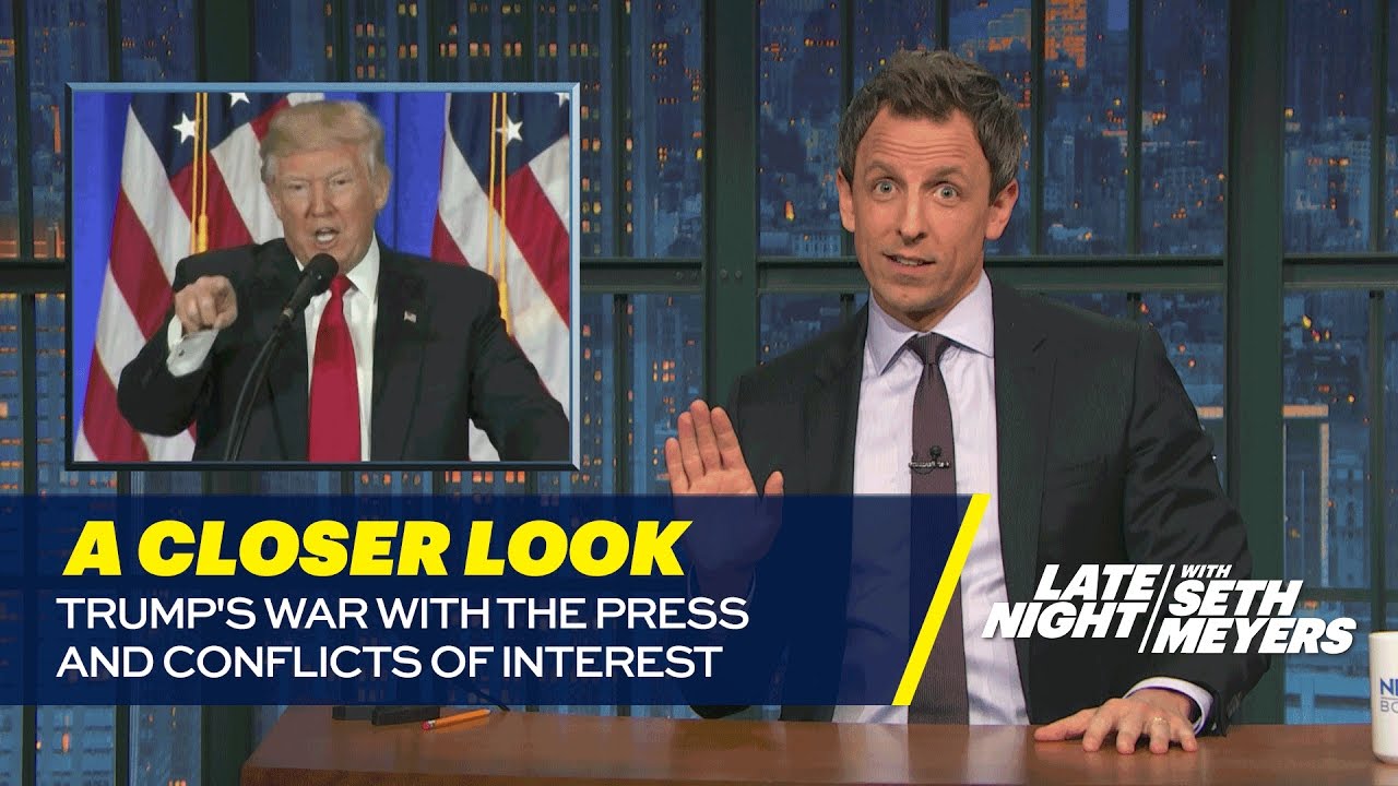 Seth Meyers put the president-elect on blast for his attacks on John Lewis