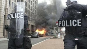 US anti-Trump protesters facing decades behind bars