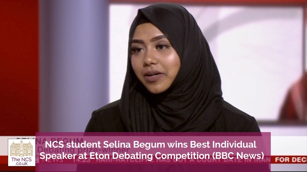 NCS student Selina Begum wins Best Individual Speaker at Eton Debating Competition (Video)