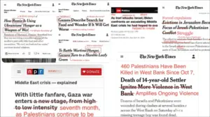 Rad discusses how Western complicity, including the support of Israel by Western countries despite international law violations, is mirrored in media coverage that often favors Israel.