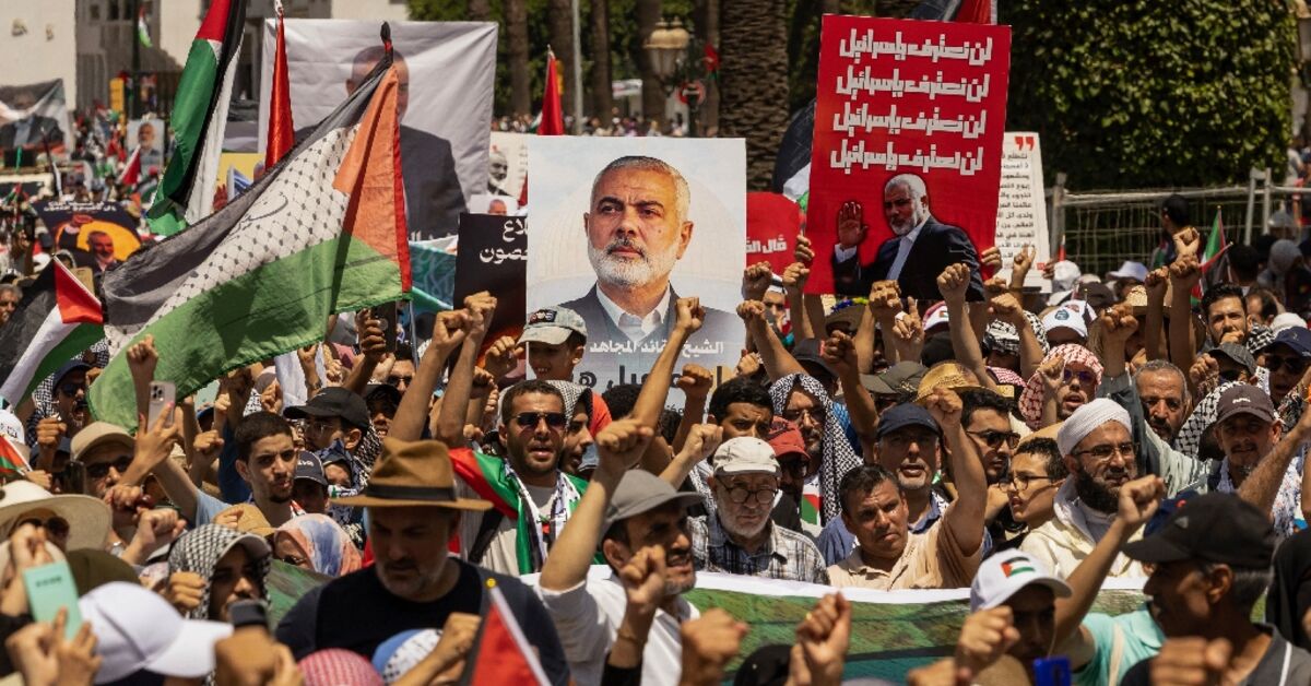 Thousands of Moroccans protest after Hamas leader’s killing