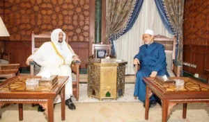 Al-Azhar Grand Imam Meets Saudi Minister of Islamic Affairs